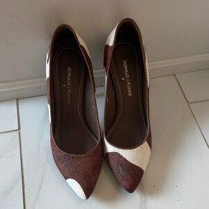 Donald J. Pliner Two-Tone Brown and White Heels